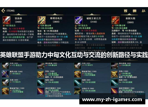 英雄联盟手游助力中匈文化互动与交流的创新路径与实践